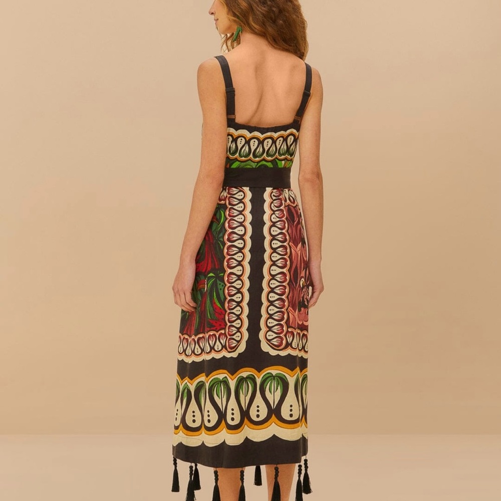 Off-White Coconut Tree Flow Lenzing™ Ecovero™ Euroflax™ Dress - Picture 3 of 3